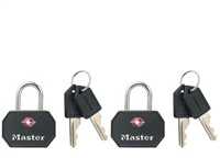 Master Lock MasterLock MasterLock TSA 4681EURTBLK 2 pakabinamų spynų rinkinys - juodas