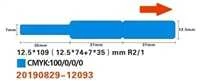 Terminės etiketės Niimbot 12.5x74+35, 65 vnt (mėlyna)