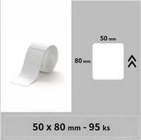Niimbot termo etikečių lipdukai 50x80 mm, 95 vnt (balti)