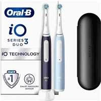 Braun iOG3d.2i6.2K Oral-B iO3 Elektrinis Dantų Šepetėlis Matt Juodas/Ice Mėlyna Duo Pack Edition