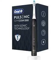 Elektrinis dantų šepetėlis Braun Oral-B Pulsonic Slim Clean 2000, Juodas