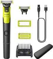 Barzdaskutė Philips OneBlade Pro 360 veidui + kūnui, QP4631/65, Juodos ir žalios spalvos