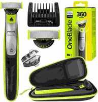 Barzdaskutė Philips OneBlade 360 QP2730/20, Pilkos/Žalios spalvos