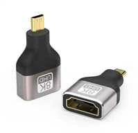 PREMIUMCORD Adapteris 8K HDMI Type A - micro HDMI Type D, metalinis, paauksuotas