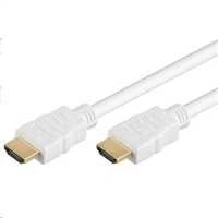 Baltas HDMI laidas su auksiniais antgaliais