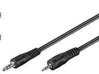 Juodas 2.5mm - 3.5mm audio kabelis 2m