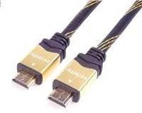 Kabelis PremiumCord HDMI - HDMI 1.5m auksinė (kphdm2q015)