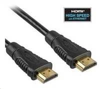 Juodas HDMI kabelis su auksinėmis jungtimis