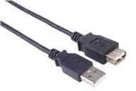 Premiumcord USB 2.0 extension cable, A-A, 0.5m juodas