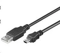Kabelis USB PremiumCord USB-A - miniUSB 2 m Juodas (ku2m2a)
