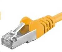 PREMIUMCORD Patch kabelis CAT6a S-FTP, RJ45-RJ45, AWG 26/7 10m geltonas