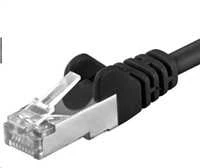 PREMIUMCORD Patch kabelis CAT6a S-FTP, RJ45-RJ45, AWG 26/7 1,5 m juodas