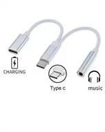 USB-C į 3.5mm audio ir įkrovimo adapteris