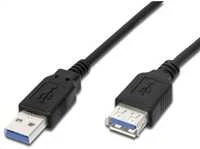 Kabelis USB PremiumCord USB-A - USB-A 0.5 m Juodas (ku3paa05bk)