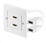 Goobay „PremiumCord Panel“ 2x HDMI lizdas, baltas (kphdmz02)