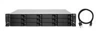 Serveris QNAP TL-R1200C-RP saugojimo diskų korpusas 2.5/3.5" HDD / SSD aptvaras Juoda, Pilka