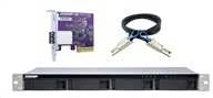 Serveris QNAP TL-R400S saugojimo diskų korpusas 2.5/3.5" HDD / SSD aptvaras Juoda, Pilka