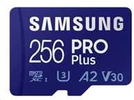 Atminties kortelė Samsung | Micro SD Card | Pro Plus | 256 GB | Micro SDXC | Flash atminties klasė 10