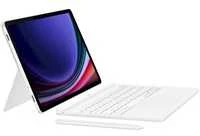 112803 DX725UW knygos tipo dėklas su klaviatūra, skirtas „Samsung Galaxy Tab S9/S9 FE/S10 FE/S10 Lite“, baltas