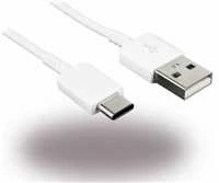 112803 EP-DN930CWE Samsung USB-C duomenų kabelis 3A 1.2m baltos spalvos (Bulk)
