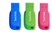 SANDISK CRUZER BLADE USB atmintinės, 3 vnt. pakuotėje, 32 GB