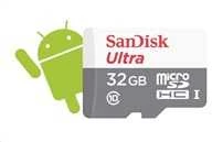 Atminties kortelė SanDisk Ultra Micro SDHC UHS-I Class 10, 32 GB, su adapteriu