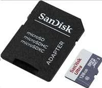 Atminties kortelė SanDisk Ultra Micro SDXC UHS-I Class 10, 128 GB, su adapteriu