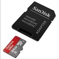 Atminties kortelė SanDisk Ultra Micro SDXC UHS-I Class 10, 64 GB, su adapteriu