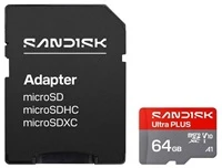 Atminties kortelė SANDISK Ultra PLUS Micro SD 64 GB UHS-I atmintis