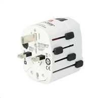 Kelioninis tinklo adapteris 230V 7A PRO kištukai AU/CN/UK/US/IT - lizdas EU SKROSS
