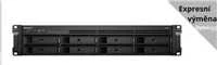 Serveris SYNOLOGY RS1221RP+ 8 skyrių NAS-Rackmount AMD Ryzen V1500B keturių branduolių 2,2 GHz 4GB DDR4 iki 32GB RJ-45 4x1GbE 2xUSB 3.2 1xeSATA
