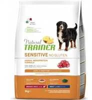 Natural Trainer ADULT DOG SENSITIVE be gliuteno Medium/Maxi su ėriena 3kg