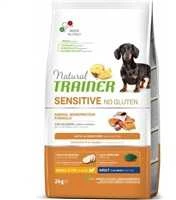 Natural Trainer ADULT DOG SENSITIVE be gliuteno MINI su lašiša 2kg