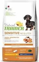 Natural Trainer ADULT DOG SENSITIVE be gliuteno MINI su lašiša 7kg