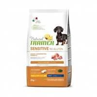 Natural Trainer ADULT DOG SENSITIVE be gliuteno MINI PORK (kiauliena) 2kg