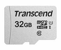 Atminties kortelė su adapteriu Transcend microSDHC USD300S 32GB CL10 UHS-I iki 95MB/S