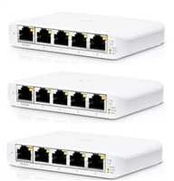 Šakotuvas UBIQUITI USW-Flex-Mini-3 jungiklis UniFi 5x RJ45 1000Mb/s 1x PoE 3 pakuotėse
