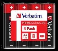 Baterija VERBATIM ALKALICZNA LR6 AA (4 SZT FOLIA)