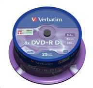 Verbatim DVD+R Double Layer 8x Matt Sidabrinis 25pk Spindle 8,5 GB DVD+R DL 25 vnt