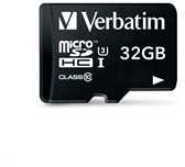 Verbatim Atminties kortelė Micro SD 32GB + adapter Pro U3 juodos spalvos 47041