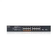 Šakotuvas ZYXEL XMG1915-18EP, 16 prievadų 2,5 GBE, 2 SFP+, 8 POE++ 180 W išmanusis komutatorius, hibridinis režimas, autonominis arba „Nebulaflex“ debesis (5 metų garantija)