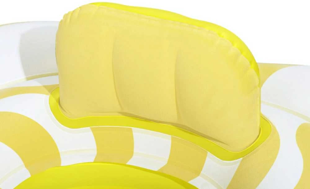 BESTWAY 32298 Plaukimo pamokos sėdynė kvadratinė plaukimo saugesnis komfortas pliušinės geltonos bangos 76x76