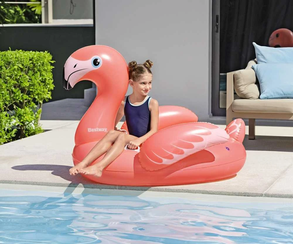 Pripučiamas plaustas Bestway Flamingo, 41525, 138 cm x 107cm