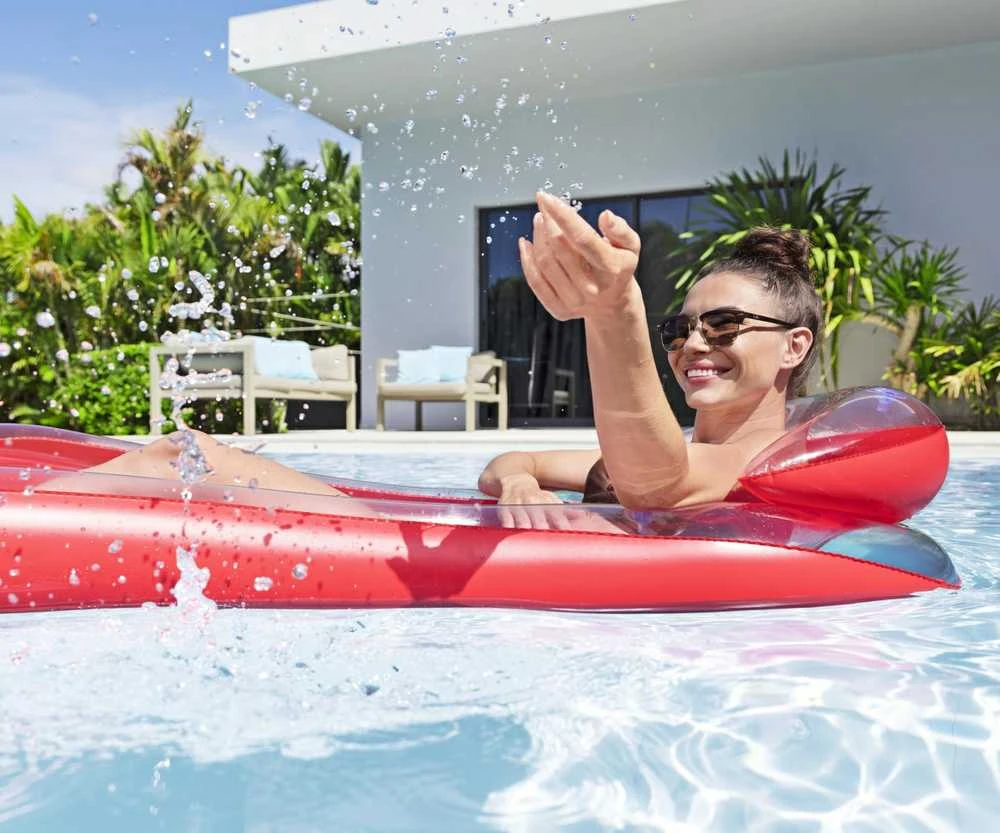 Bestway Inflatable mattress with mesh Vanduo lounger Raudonas 160cm 43103