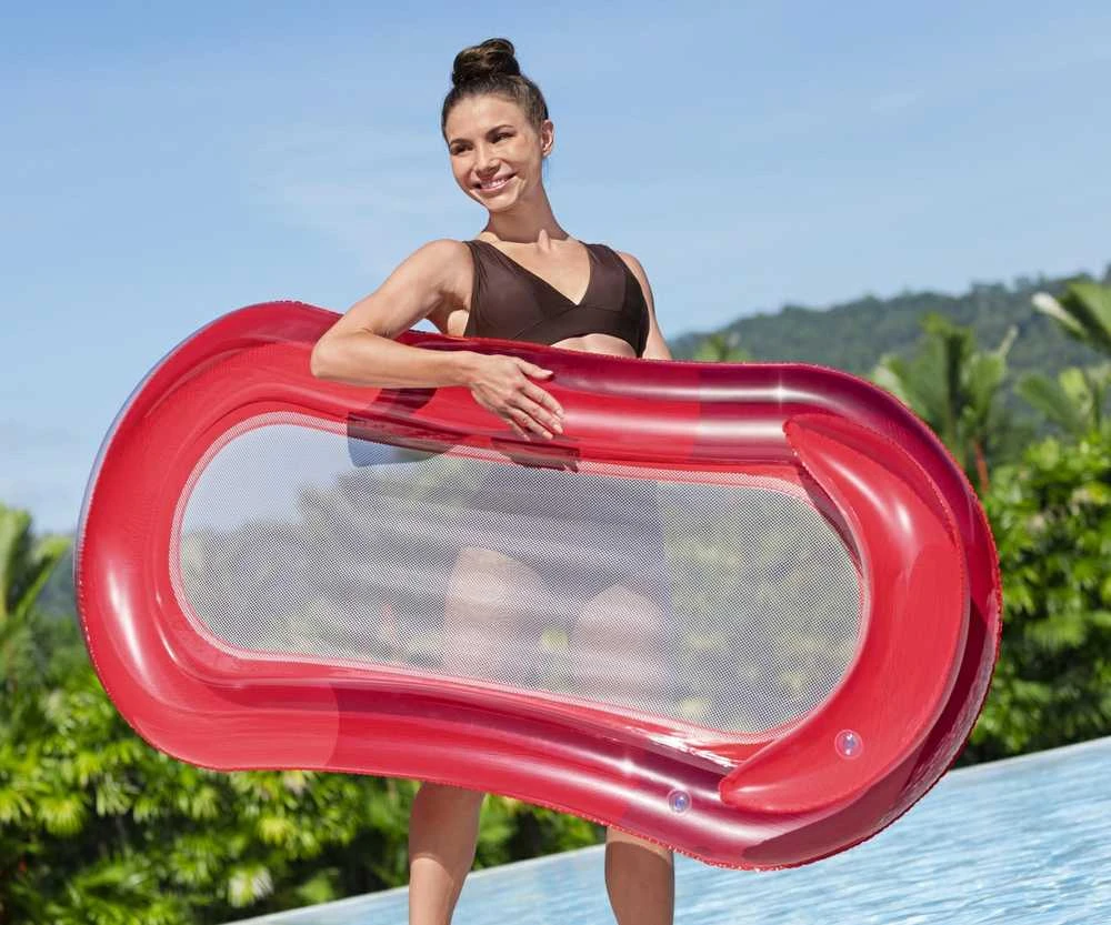 Bestway Inflatable mattress with mesh Vanduo lounger Raudonas 160cm 43103