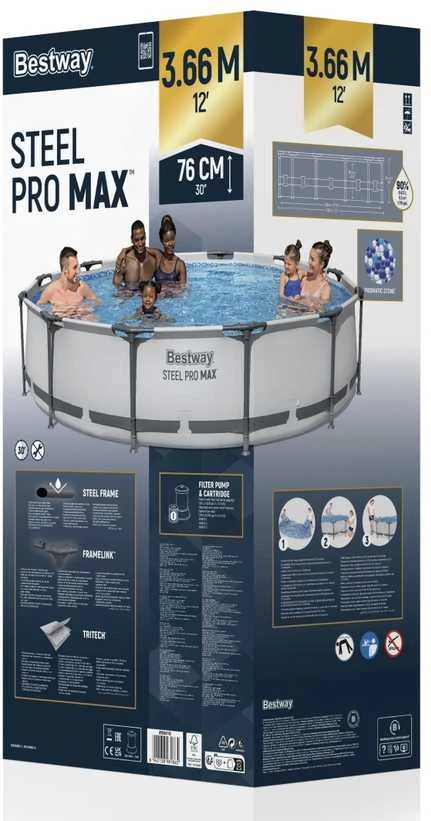 Bestway karkasinis baseinas 366cm Steel Pro Max (56416)