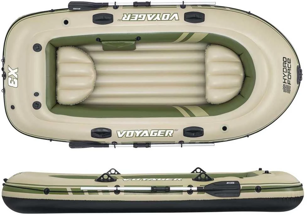 Bestway pripučiamas pontonas + irklai 294 x 137 cm Voyager X3 plaustų rinkinys 65164