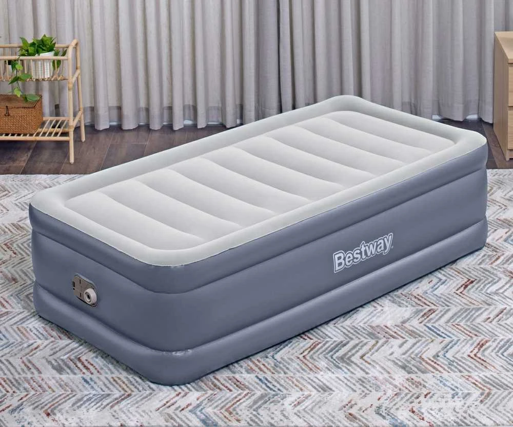 Vienvietis pripučiamas čiužinys su pompa Bestway 191x97x51 cm