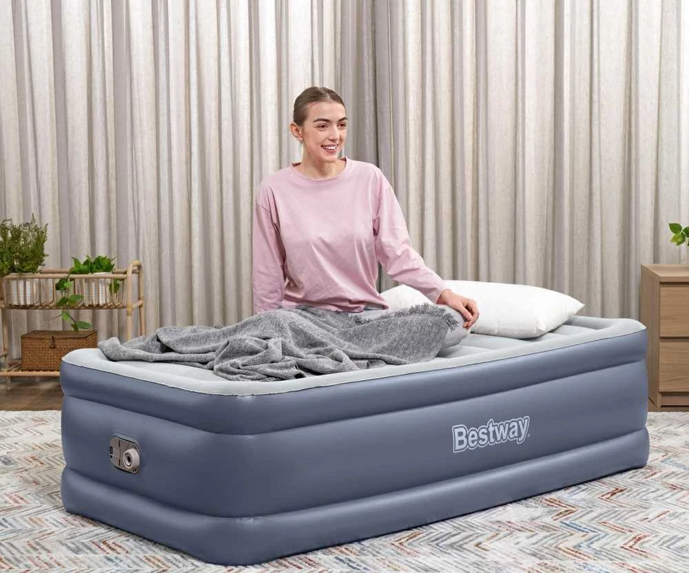 Vienvietis pripučiamas čiužinys su pompa Bestway 191x97x51 cm
