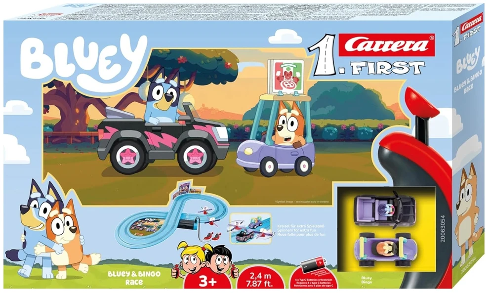 Carrera Žaislinis lenktynių trasa Bluey ir Bingo 2,4 m